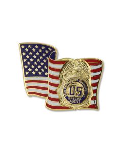 DEA BADGE/U.S. FLAG PIN