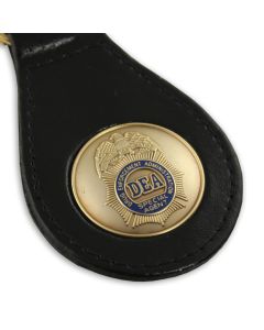 DOMED LEATHER KEY TAG