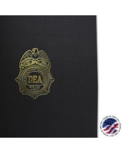 9"X12" BLACK DEA PRESENTA FOLDER - DISC