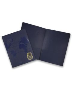BLUE GLOBE LINE PRESENTATION FOLDER